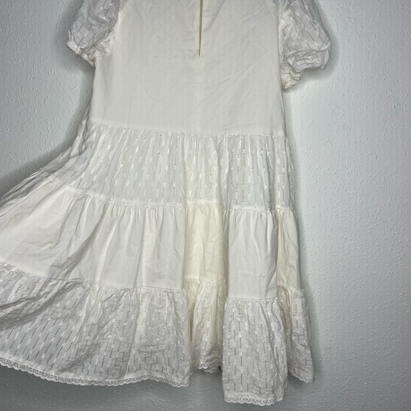 White Tiered Ruffled Mini Sundress - Picture 3 of 5
